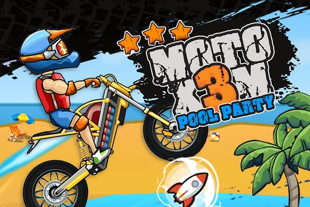 moto x3m 5 pool party poster